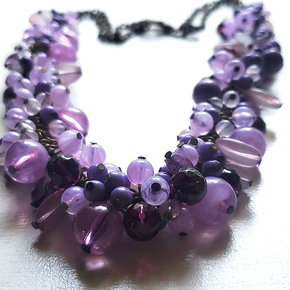 Vintage Sequin Statement Necklace - image 3